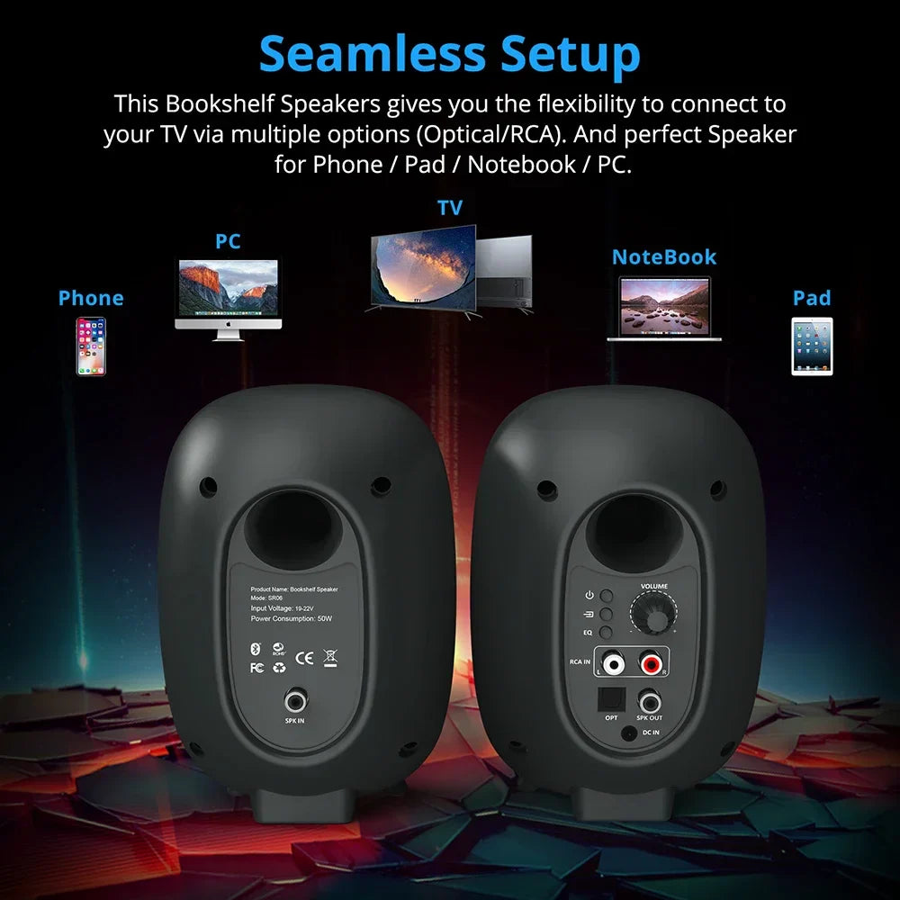 NNEOBA 60W Gaming Bluetooth Speaker Soundbar for PC & TV (Black)