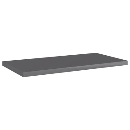 NNEVL Bookshelf Boards 4 pcs High Gloss Grey 40x20x1.5 cm Chipboard