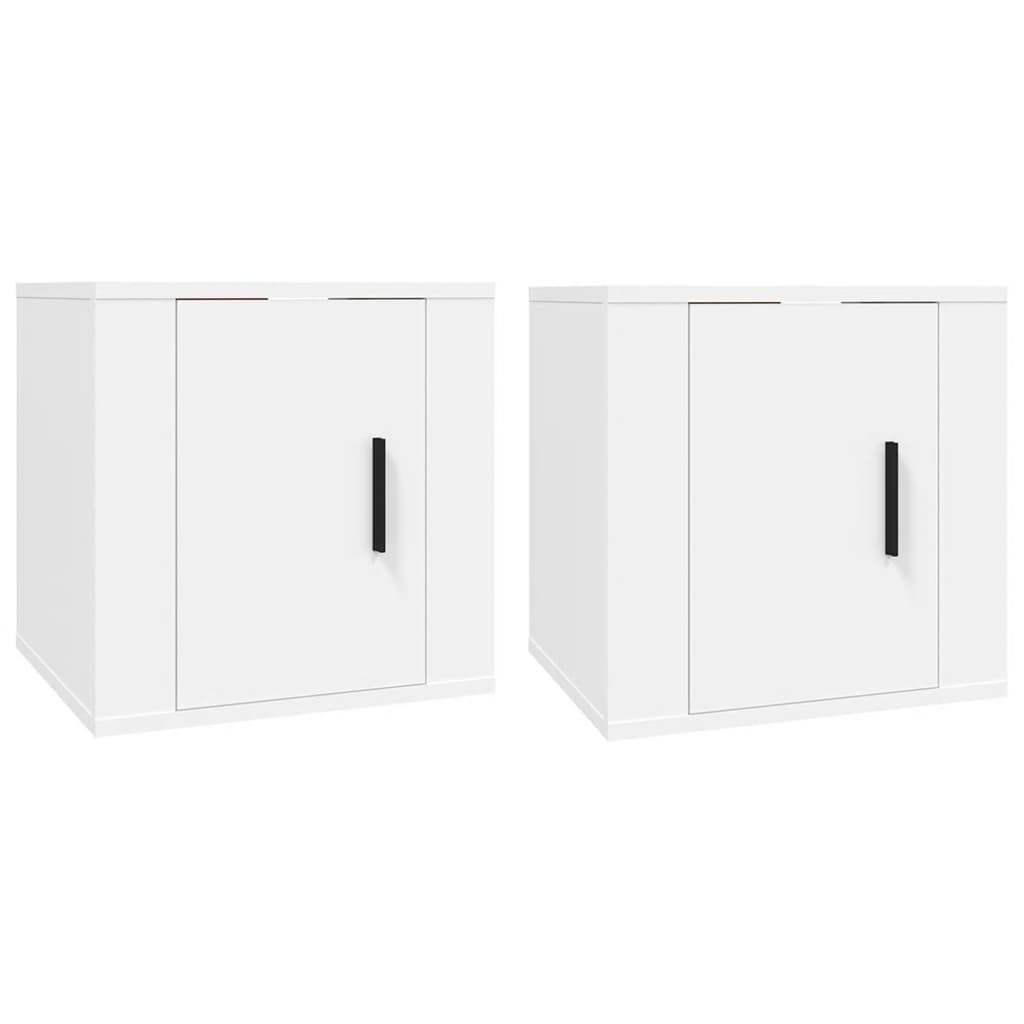 NNEVL Wall Mounted TV Cabinets 2 pcs White 40x34.5x40 cm