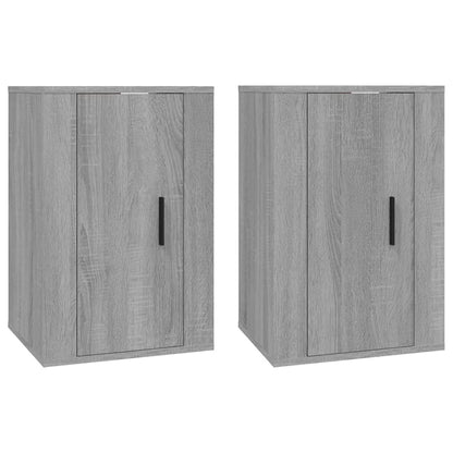 NNEVL Wall Mounted TV Cabinets 2 pcs Grey Sonoma 40x34.5x60 cm