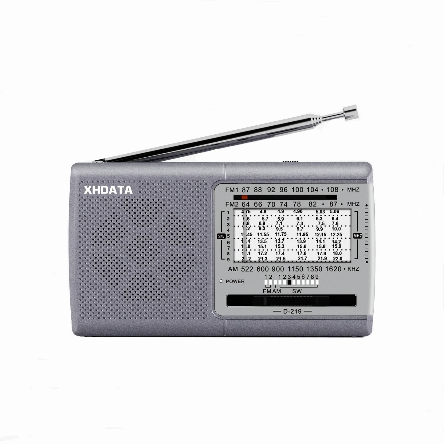 NNEOBA Portable Shortwave Radio Receiver Grey