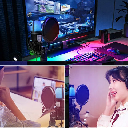 NNEOBA USB RGB Microphone Gaming Mic for Podcast & Streaming