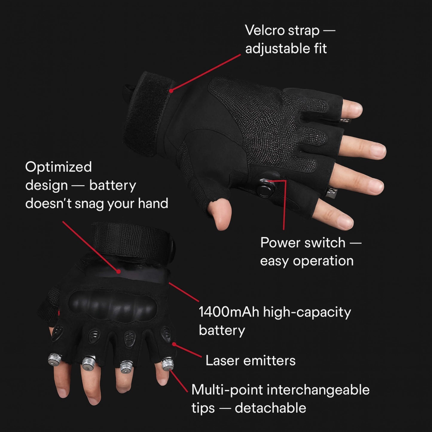 X11 Gen-3 Laser Gloves For DJ Club Rave Built in Battery